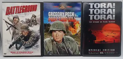 3 War Movies DVD Battleground 1949 Pork Chop Hill 1959 Tora Tora, View more