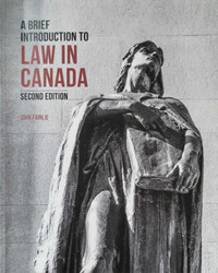 A brief Introduction to Law in Canada
