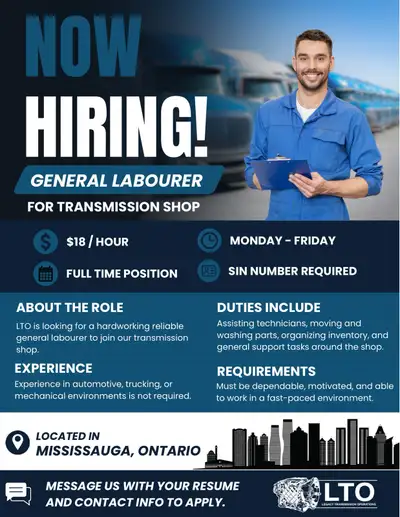 General Labour Job, View more