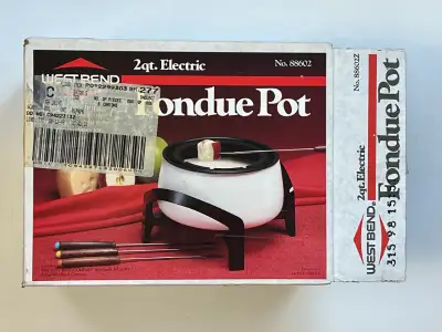 West Bend 2qt electric Fondue Pot with 4 forks, View more