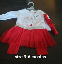 Girl's size 3-6 months Christmas dress (new with tag)