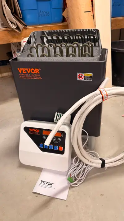 9kW Sauna Heater + External Digital Controller & 3m 6AWG Cable, View more