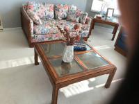 Love seat, coffee and end tables