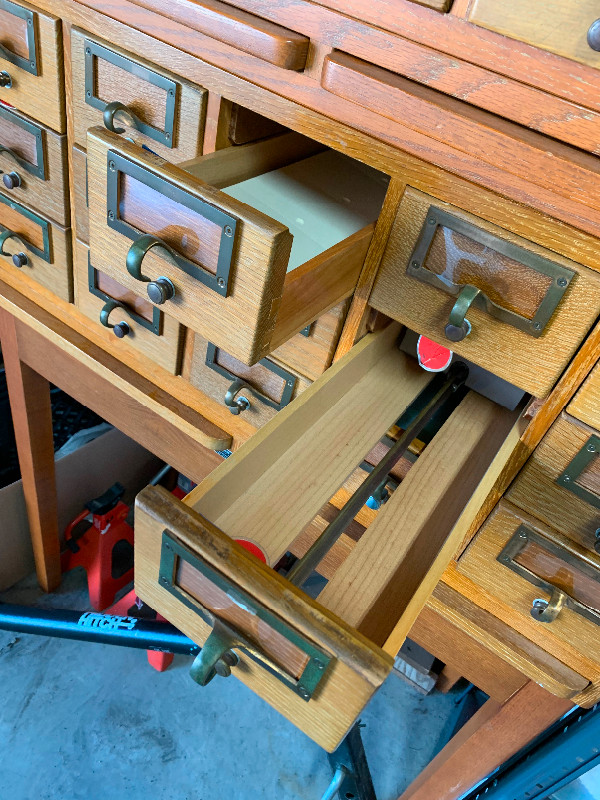 Classic solid oak 3 piece library card file. Bookcases & Shelving Units Kingston Kijiji