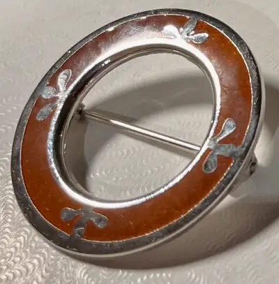 Vintage (‘60’s) Passille-Sylvestre Enamelled wreath Brooch, View more