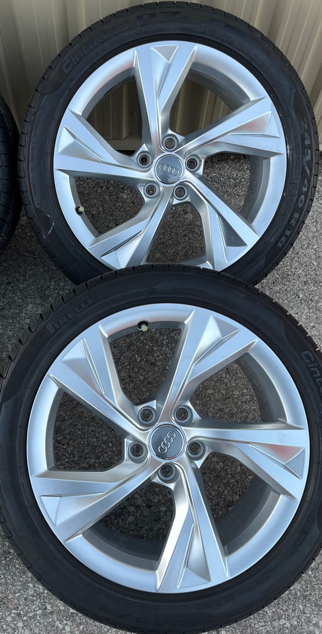 4 x 245/40/18 PIRELLI TIRES AND OEM AUDI RIMS 1250 Tires & Rims