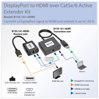 Tripp Lite B150-1A1-HDMI DisplayPort to HDMI Ethernet Extender