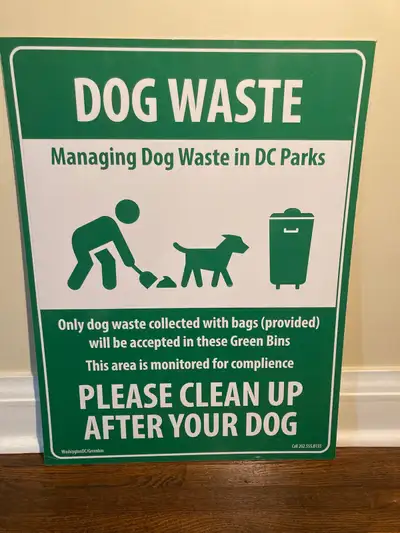 Dog Waste Sign, View more