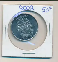 ORIGINAL VINTAGE 2002 CANADIAN 50¢ HALF DOLLAR COIN