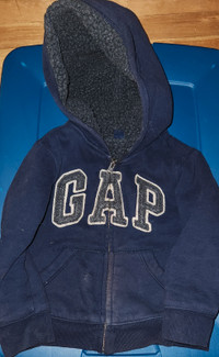 Baby GAP 4T fleece lined zip up hoodie