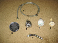 Shower head/ hoses,  & connecting arm.