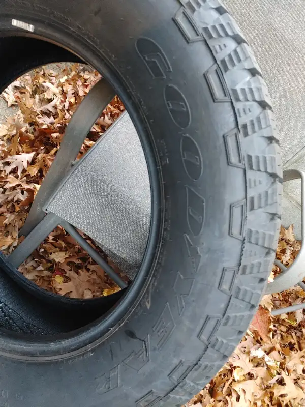 TWO "as new" GOODYEAR WRANGLER 20 INCH LUG TIRES in Tires & Rims in Sarnia - Image 5