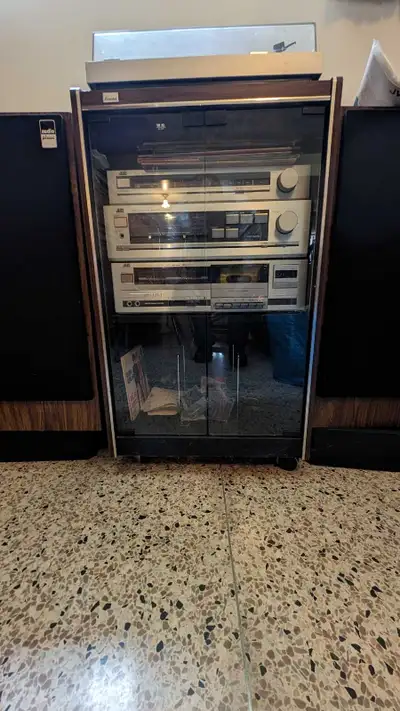 Stereo system with speakers, View more