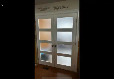(2) standard size French interior doors with frosted panes. 30 x 80…Doors are in great condition. If...