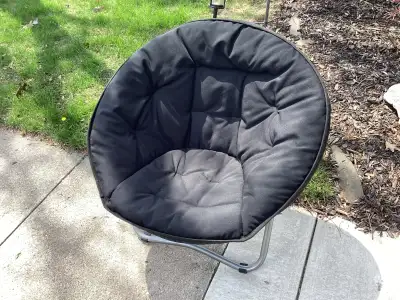 34” Round Foldable Moon Saucer Chair, View more