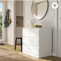 IKEA, MALM3-drawer chest, white,