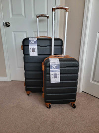 Coolife 2 Pc New Luggage Set Large &Carry On Bag