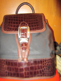 Brighton Luxury Designer Backpack Leather And Nylon Brand New