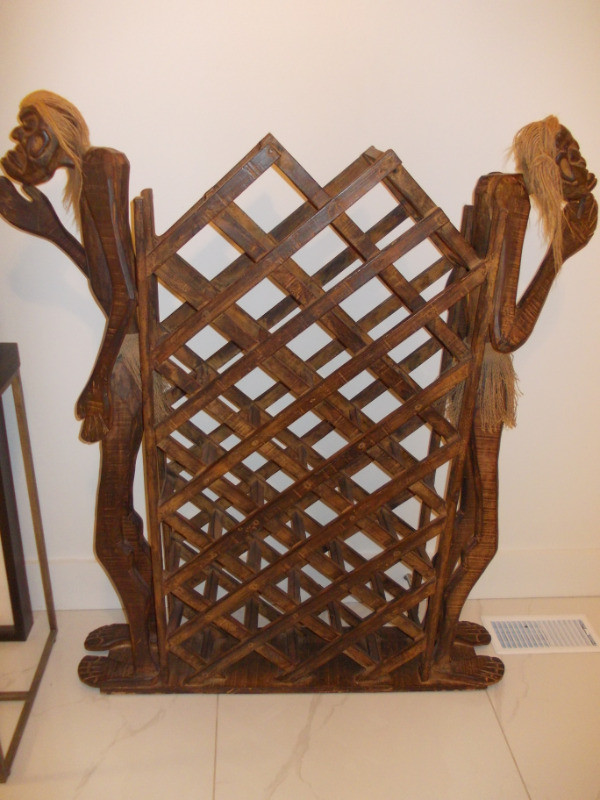 Wine Rack - Antique African Wood Wine Rack in Arts & Collectibles in St. Catharines
