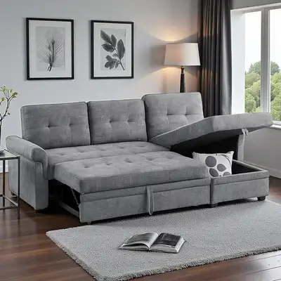 New Sectional Sofa Bed With USB Charging Port Big Sale, View more