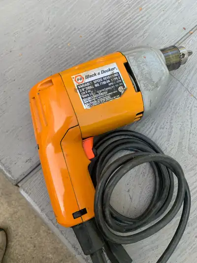 Black & Decker 3/8 Electric Reversible Drill, View more