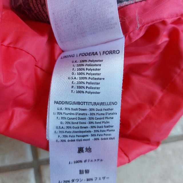 LIKE NEW coral DIESEL down jacket - 12m in Clothing - 12-18 Months in Markham / York Region - Image 4