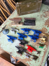 Vintage lot of mini anvils,  different size, material and shapes