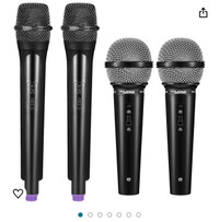 NUOBESTY 4Pcs Toy Microphone Prop for Kids Pretend Microphone 