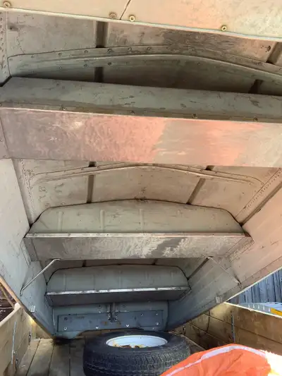 14ft aluminum boat very solid, it comes with a 9.9 Evinrude motor and it runs very well, tank and li...