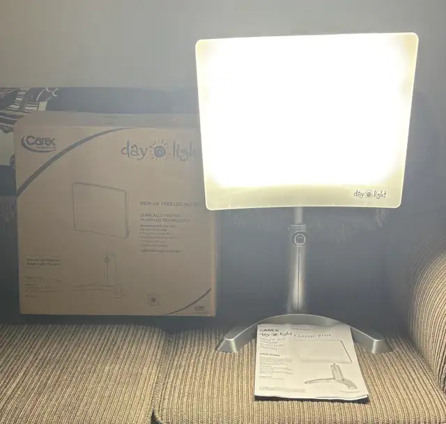 Brand new Carex Day-Light Classic Plus Bright Light Therapy Lamp in Indoor Lighting & Fans in London - Image 11