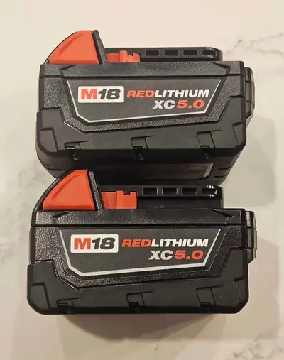 Brand new Milwaukee M18 5.0XC Battery (2), View more
