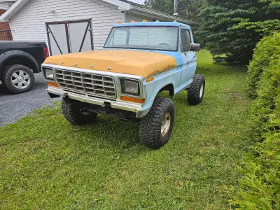 1979 Bronco, 460 4speed, runs, drives, and stops. Mechanically 95% done. Runs good. New holley 670 t...