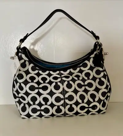 Coach Peyton Op Art Top Handle Small Pouch Bag, View more