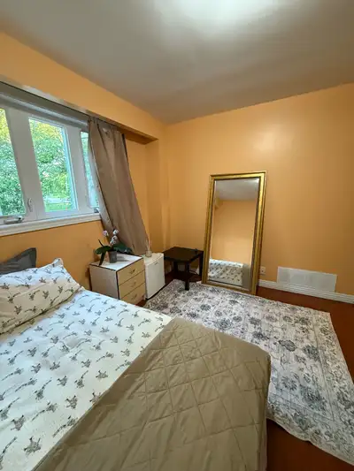 Near Seneca College Private room for rent with private bathroom. Fully furnished with twin bed TTC b...