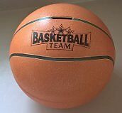 Basketball Novelty Gift Tin Bank/ Popcorn Bowl