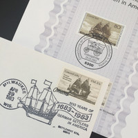 1983 300 Years of German Settlers in America Postage Stamps