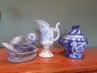 Three Blue and White porcelain 