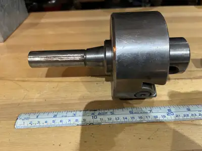 Flynn Mfg. Co. #35 boring head, 4 1/2" diameter with R-8 shank, View more