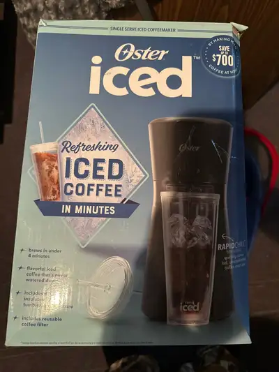 Brew refreshing iced coffee in just minutes with this new Oster Iced Coffee maker! This single-serve...
