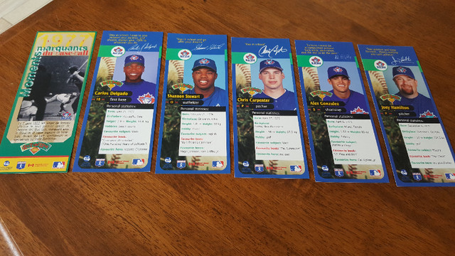 Toronto Blue Jays Collectible Players Bookmarks (6) *New* 2000 in Arts & Collectibles in Brantford