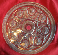 Vintage Cut Glass Cake Plate-Serving Dish