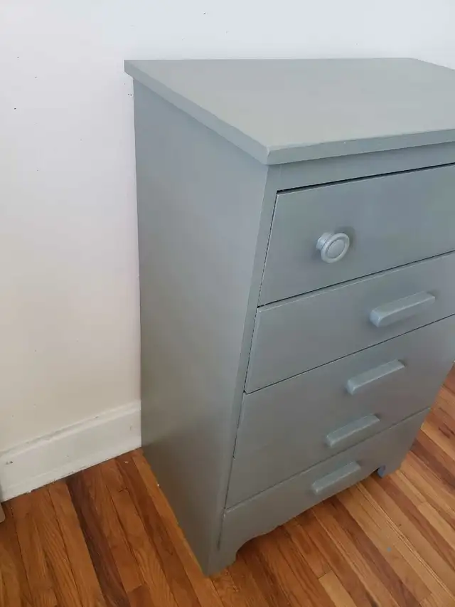 Refinished Solid Wood Muted Sage Vintage Tallboy in Dressers & Wardrobes in Kingston - Image 6