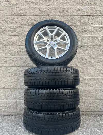 Michelin Latitude X-Ice Winter 235 60 18 Tires mounted on original Volvo XC 60 18 inch rims. Good fo...