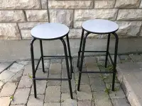 Round Backless Metal  26-inch Bar Stool