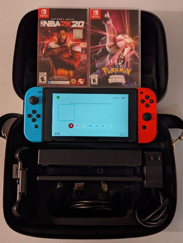 FOR TRADE - Nintendo Switch Console + 2 Games (Pokemon) + Extras in Nintendo Switch in Ottawa