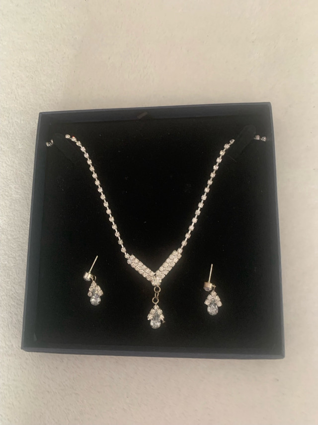Sparkling Necklace and Peirced Earrings  in Jewellery & Watches in Kingston