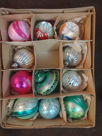 Vintage glass christmas ornaments