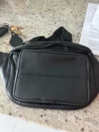 Leather black Fanny pack 