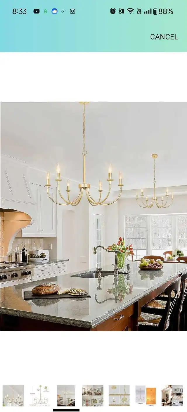 Light chandelier  in Indoor Lighting & Fans in Kitchener / Waterloo - Image 6