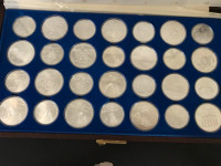 1976 Montreal Olympics 28 Piece Silver Coin Set
